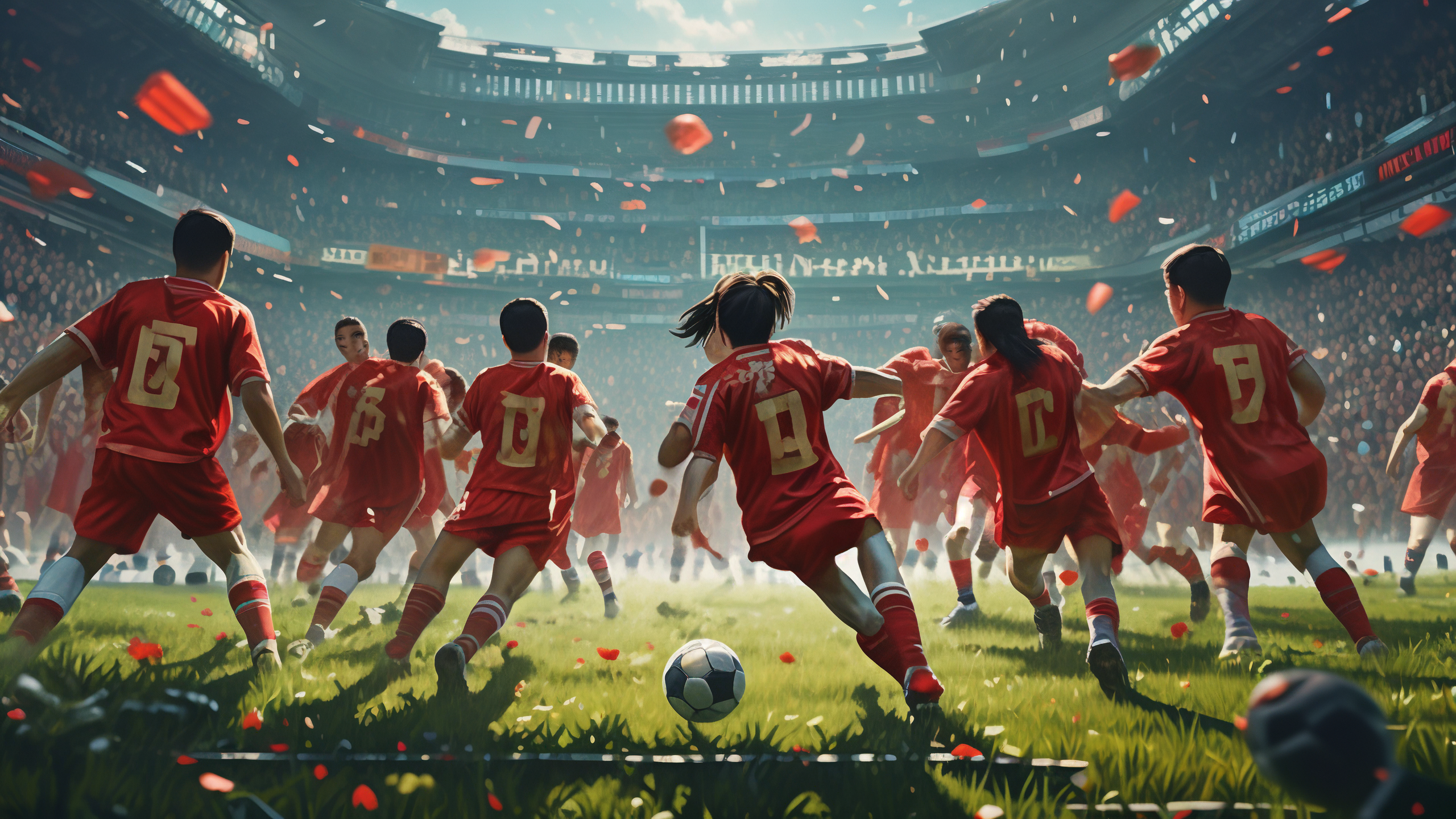 围绕足球赛场上展开的一幕幕精彩纷呈